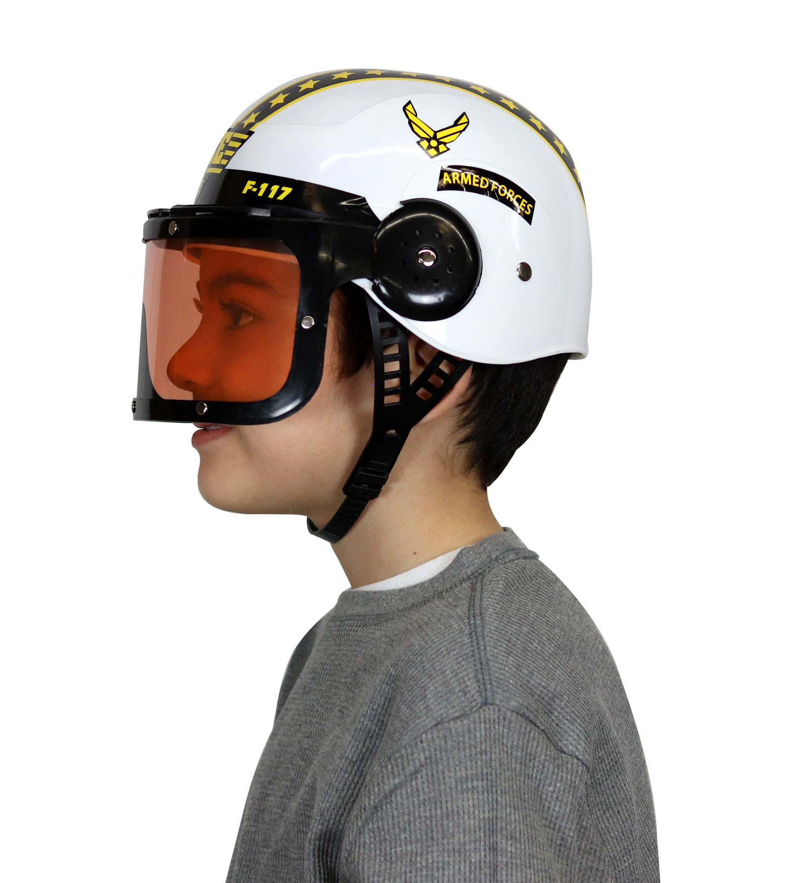 Armed Forces Pilot Helmet left side on child