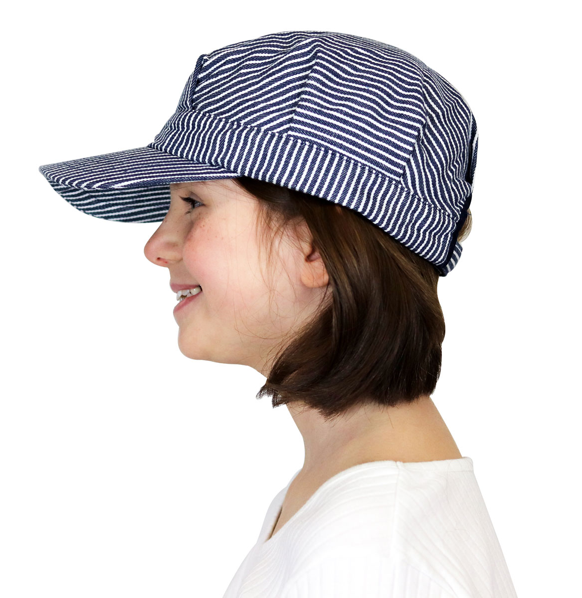 Train Engineer Cap on Child Left view