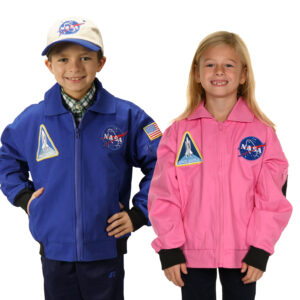 Pink and blue flight jacket on children