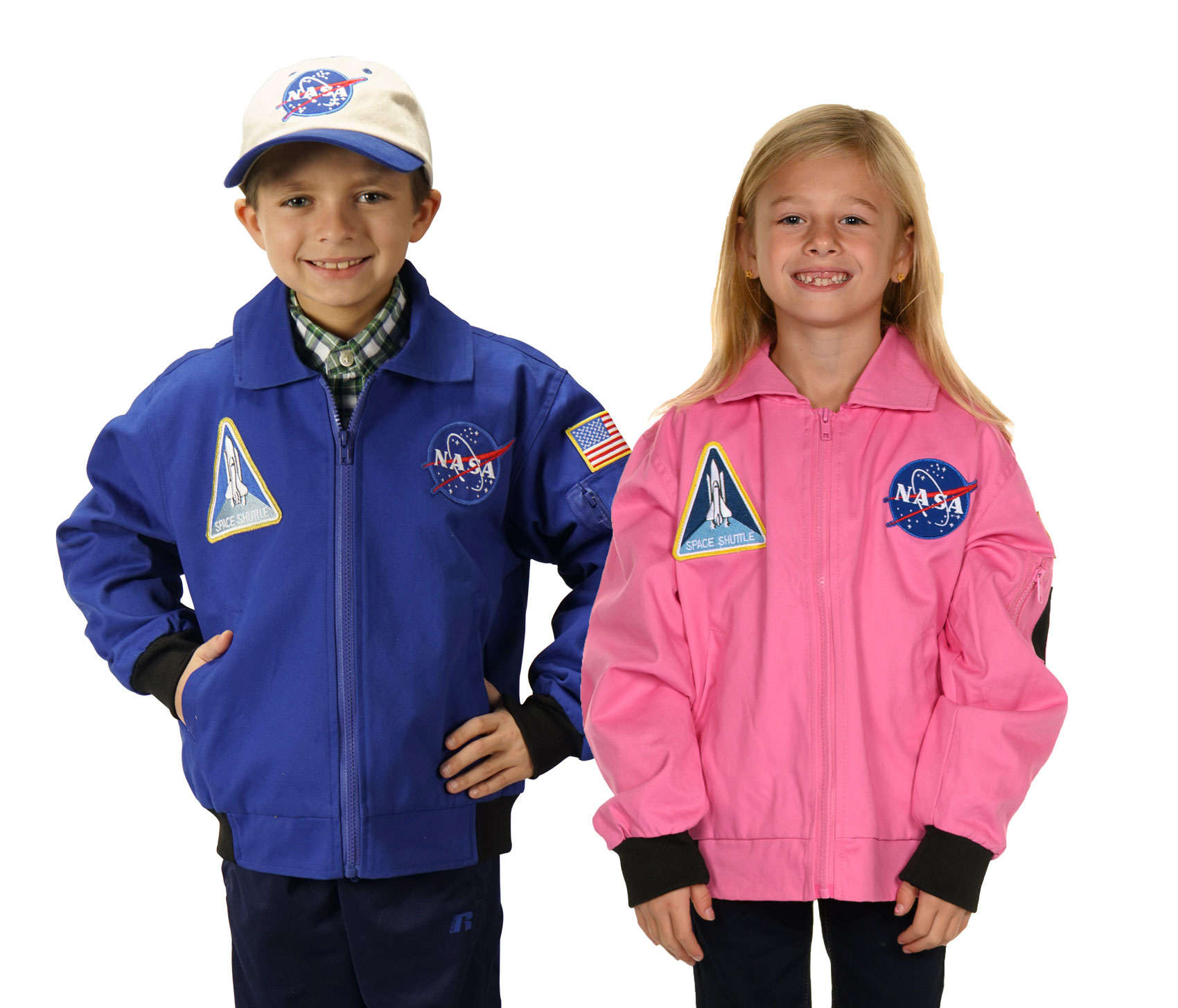 Large Aeromax Adult NASA Astronaut Flight Jacket Blue 