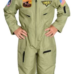 Fighter Pilot Suit with cap on child