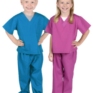 Blue and Pink scrubs on children