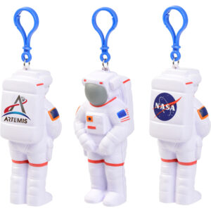 Foam Squeeze Astronaut with Artemis Logo, Front View and Nasa Meatball Logo