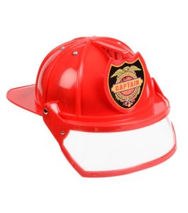 Firefighter Helmet with Visor, Red