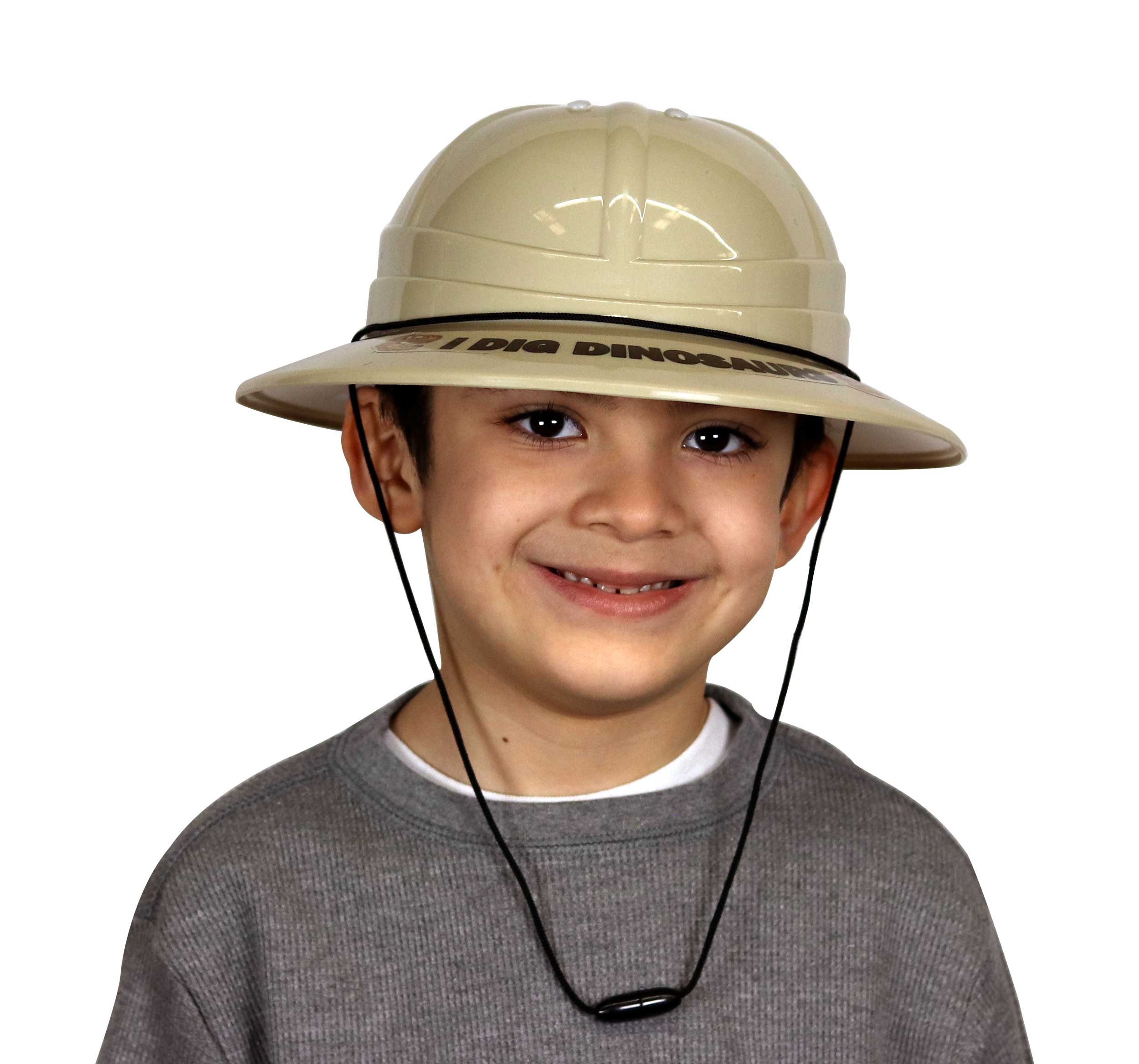 PTHD-HELMET-W-HEAD I dig Dinosaurs Safari Helmet on child