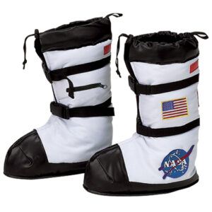 White astronaut boots, Left side view.