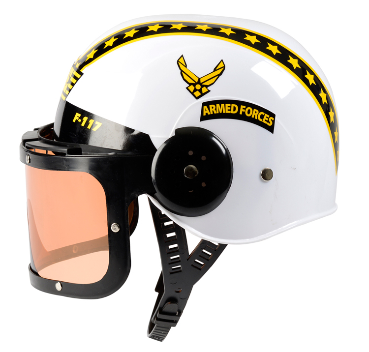 Armed forces pilot helmet, Left side view.