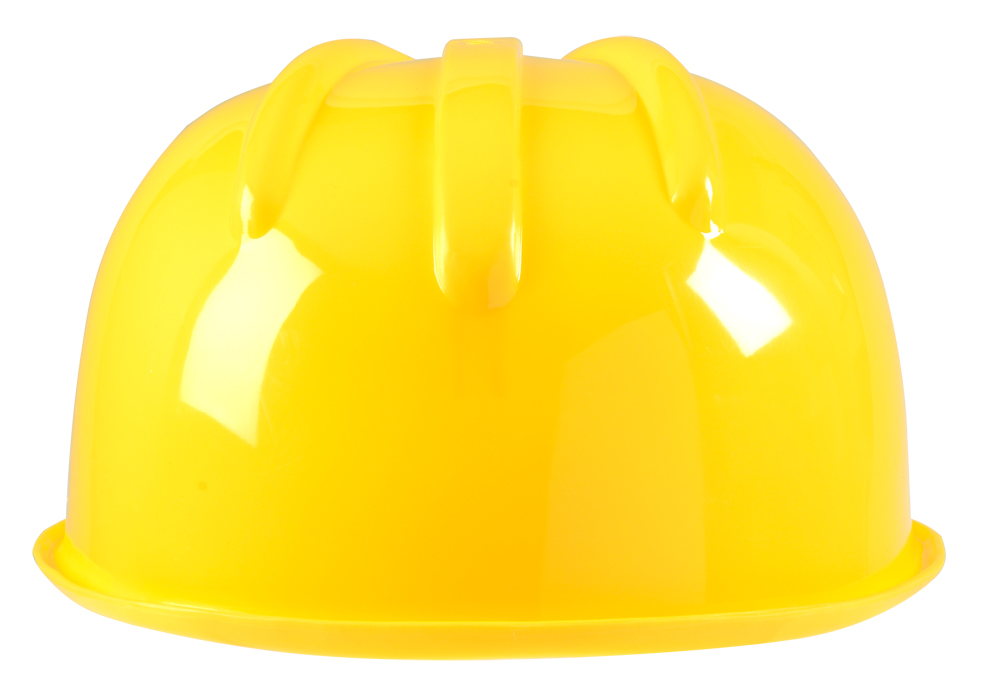 Construction helmet, back view.