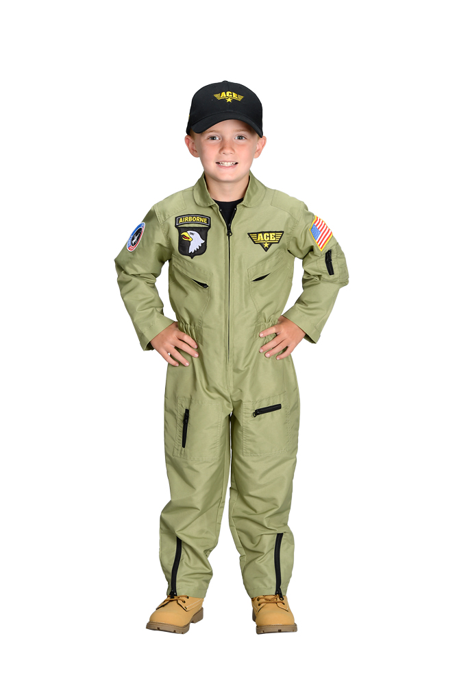 Fighter Pilot Suit with embroidered cap