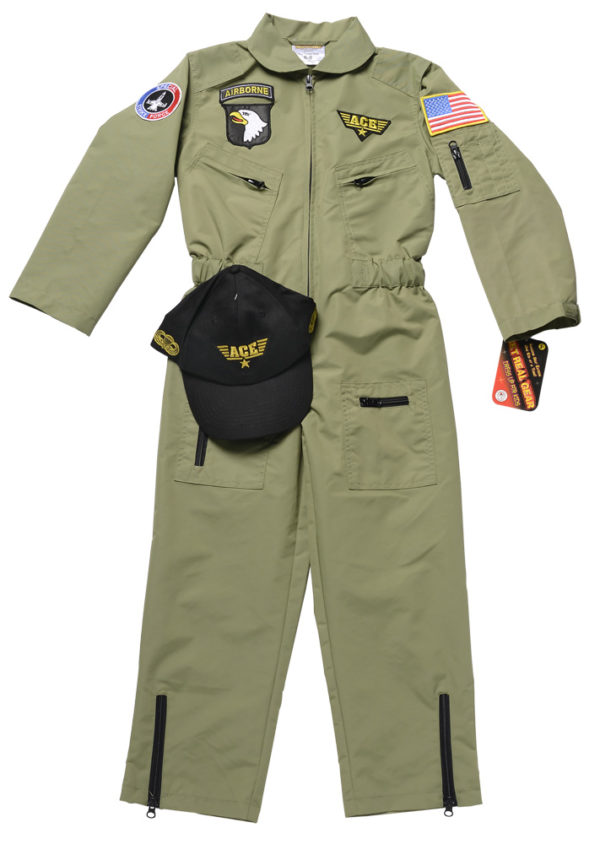Fighter Pilot Suit with embroidered cap - Aeromax Toys Inc.