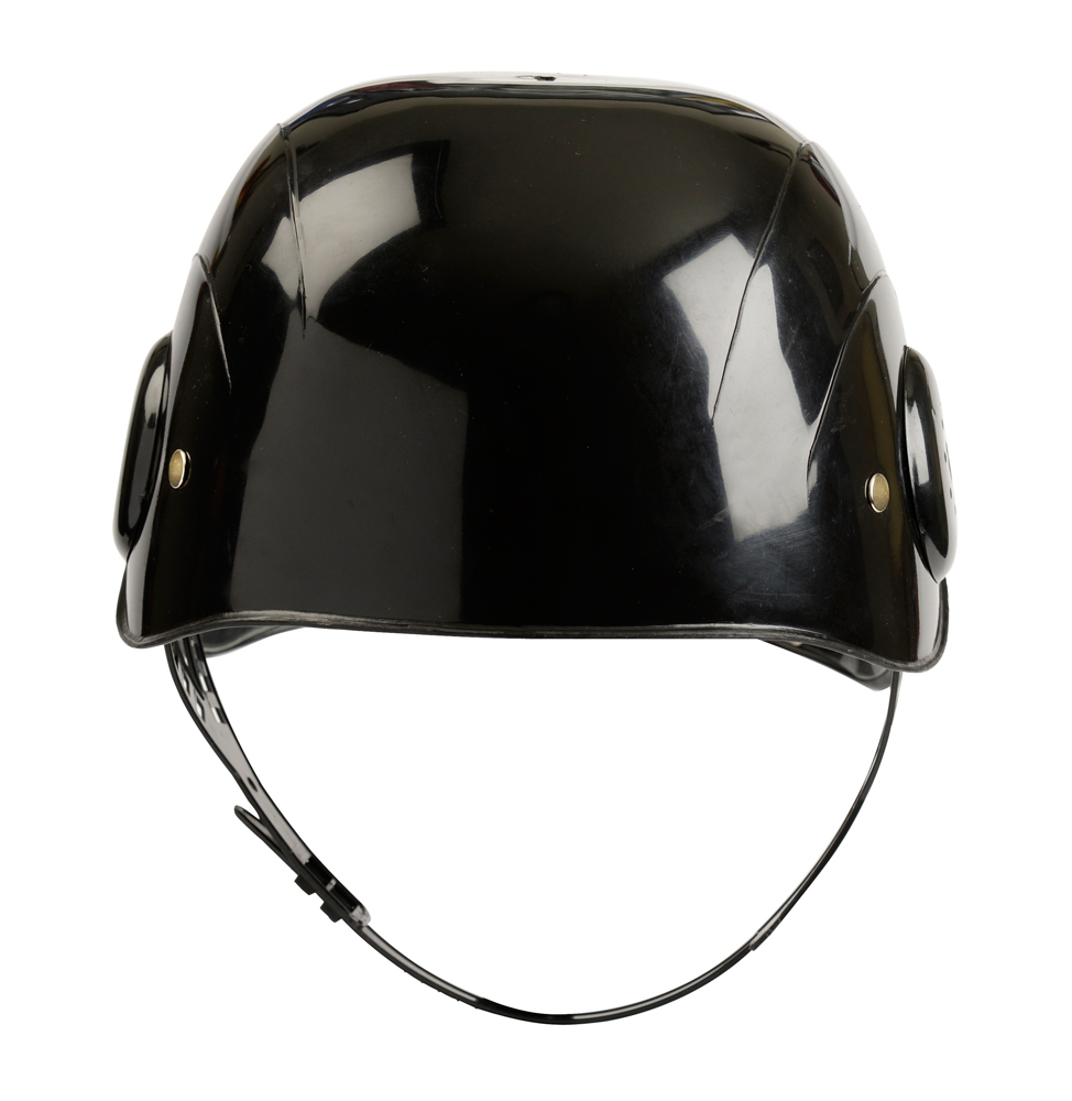 images Police helmet, back view.