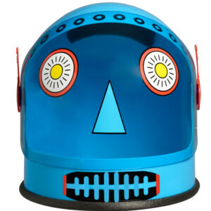 Robot helmet front view.