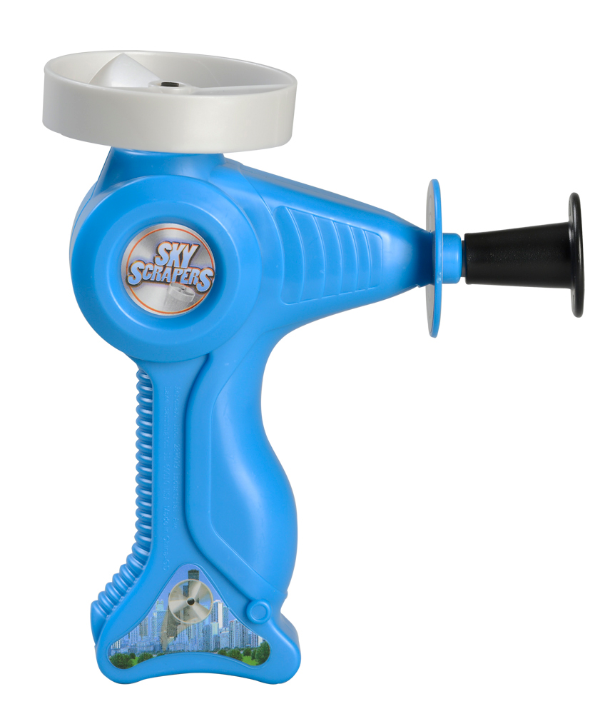 images Sky scraper toy, right side view.