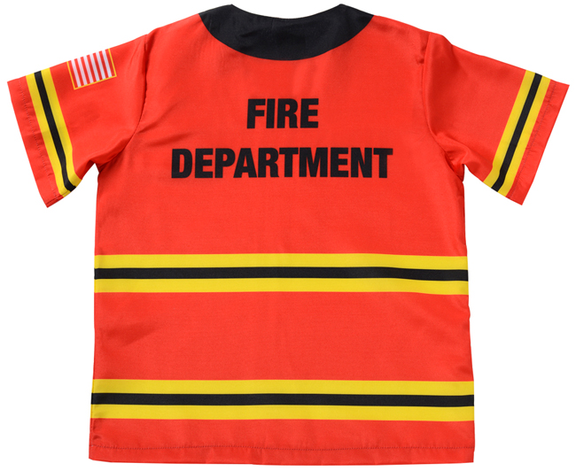 Firefighter shirt, back view.