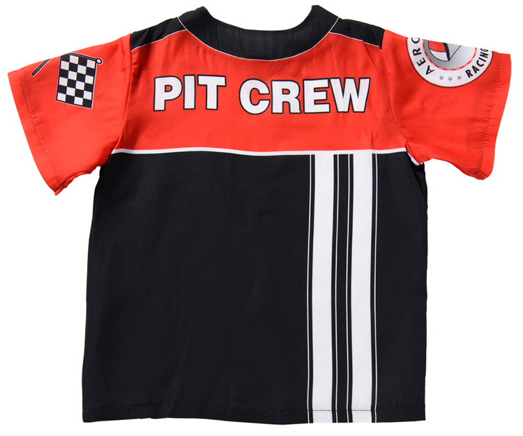 Pit crew shirt, back view.