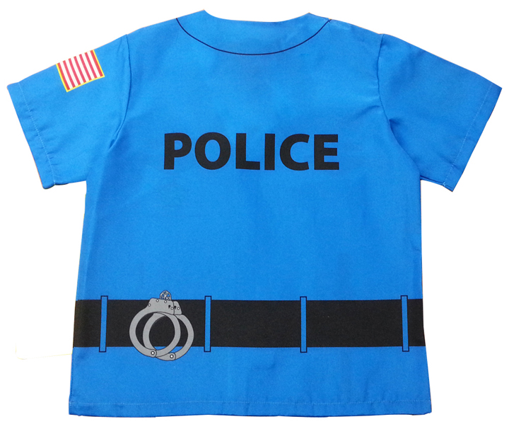 Police shirt, back view.