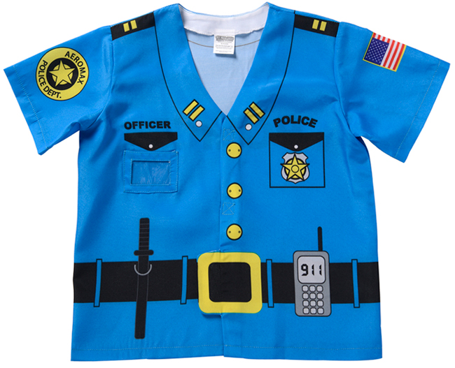 Police shirt front view.